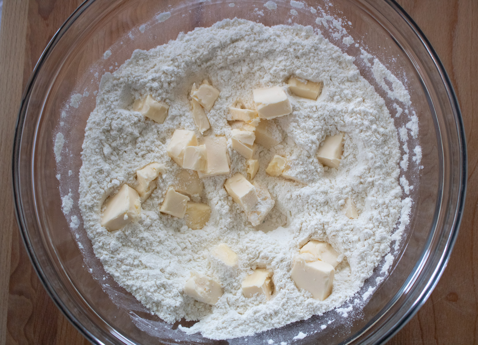 vegan butter in flour mixture