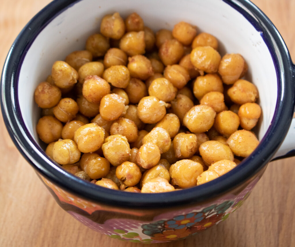 roasted chickpeas in cup